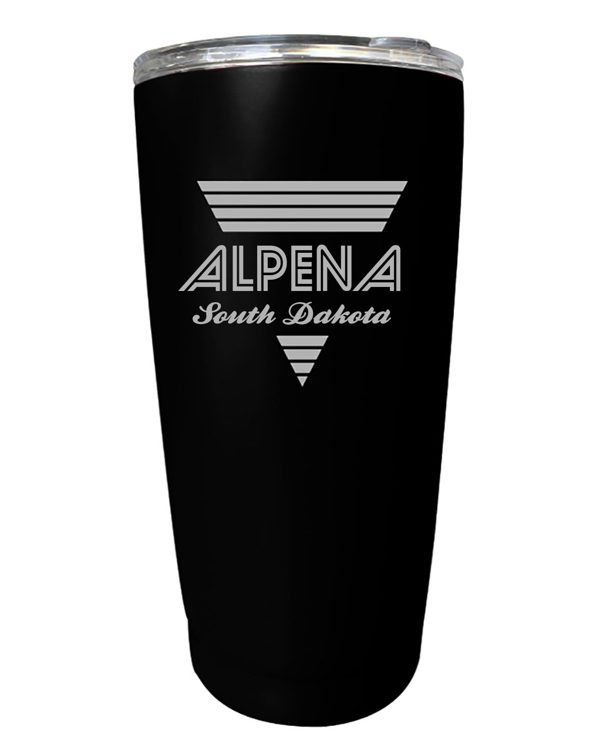 Alpena South Dakota Souvenir 16 oz Black Stainless Steel Tumbler Retro