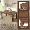 thumbnail image 5 of 6-Piece Dining Room Table Set, Rectangle Kitchen Table with 4 Upholstered Chairs and Bench, Non-Slip Design, Wood Kitchen Table Set for Living Room, Walnut, 5 of 7