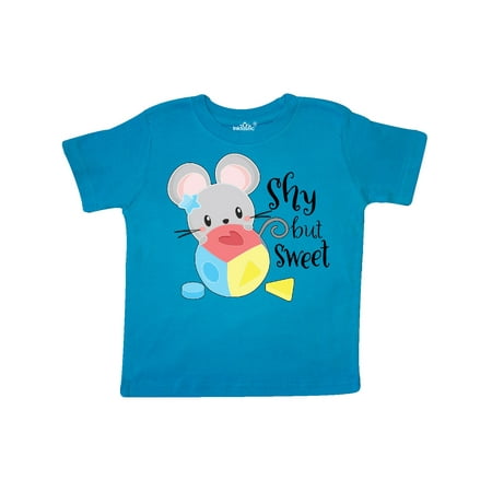 

Inktastic Shy but Sweet Cute Mouse with Toy Block Gift Toddler Boy or Toddler Girl T-Shirt
