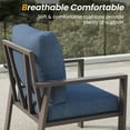 thumbnail image 4 of POTEBAN Aluminum Patio Furniture Set, Modern Metal Outdoor Sectional Sofa, Patio Conversation Sets with Side Table for Poolside, courtyard,Blue, 4 of 10