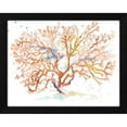 thumbnail image 2 of Patricia Pinto 14x12 Black Modern Wood Framed Wall Art Titled - Peach Coral, 2 of 6