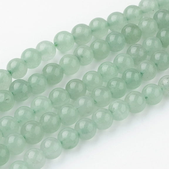 1Strand Natural Green Aventurine Bead Strands Round 8~8.5mm Hole: 1mm 45~47pcs/strand 14.9 inch(38cm)