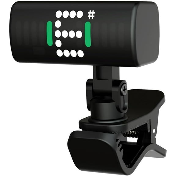 Guitar Tuner, Rechargeable Clip-On Tuner with LED Display, Mini Tuner for Acoustic, Electric Guitar, Bass, Violin, Ukulele, Super Bright Display to Read for Professional & Beginners (A10R)