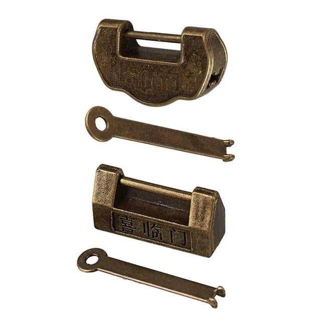 2x De Aleación De Metal Para Maleta Maleta pequeña sala Bronce Yotijar Joyero Contraseña Candado