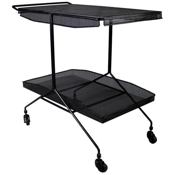 Sheridan Pierce Bar Cart Trolley in Black Metal