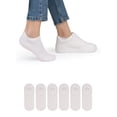 thumbnail image 3 of HUGH UGOLI Women Bamboo No Show Socks | Non Slip Invisible Liner Socks | Soft, Thin & Seamless Low Cut Socks | White | Shoe Size 9-12 | 6 Pairs, 3 of 7