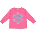 thumbnail image 3 of Inktastic Icy Blue Winter Snowflake Boys or Girls Long Sleeve Toddler T-Shirt, 3 of 5