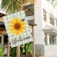 thumbnail image 3 of Spring Summer Sunflower Welcome House Flag 28x40 Inch Double Sided Outside Bee Floral Green Buffalo Plaid Decoration Seasonal Holiday Farmhouse Yard Flags for Outdoor, 3 of 6