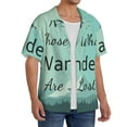 thumbnail image 2 of Pofeuu Not All Those Who Wander Are Lost1 Print Mens Casual Short Sleeve Shirts Beach Summer Spread Collar Pocket Tops Men's Casual Short-sleeved Shirt-4X-Large, 2 of 5
