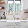 thumbnail image 2 of Easter Kitchen Curtains Window Panels, Farmhouse Spring Rabbit Eggs Flowers Leaf Wood Insulated Window Treatment Curtain, Grommet Curtains for Bedroom/Living Room/Bathroom, 2 Piece 42"Wx54"L, 2 of 8