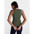 thumbnail image 3 of No Boundaries Ribbed High Neck Tank Top, Women's XXS-XXL, 3 of 5