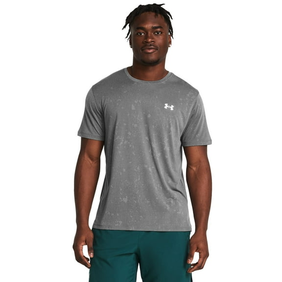 Men's Under Armour Launch Splatter Short Sleeve Tee Color: Titan Gray Size: M