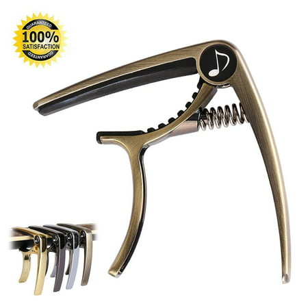 Donner DC-2 One Handed Trigger Guitar Capo for Electric and Acoustic Guitars (Best Capo For Bass Guitar)