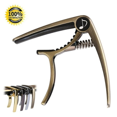 G7th Performance Guitar Capo - Donner DC-2 One Handed Trigger Guitar Capo for Electric and Acoustic Guitars Cinnamon
