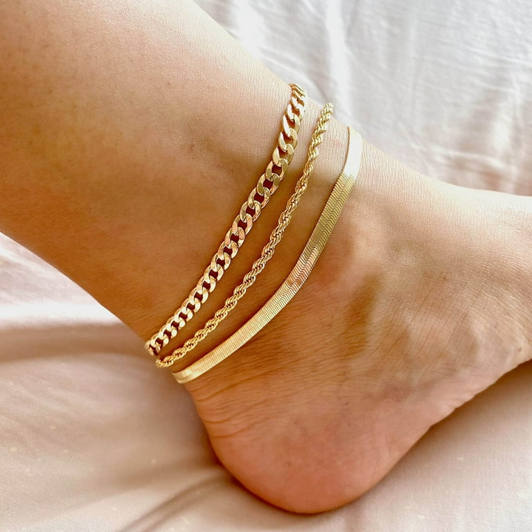 14k Gold Jacmel CZ Anklet ~ Ankle high quality Bracelet