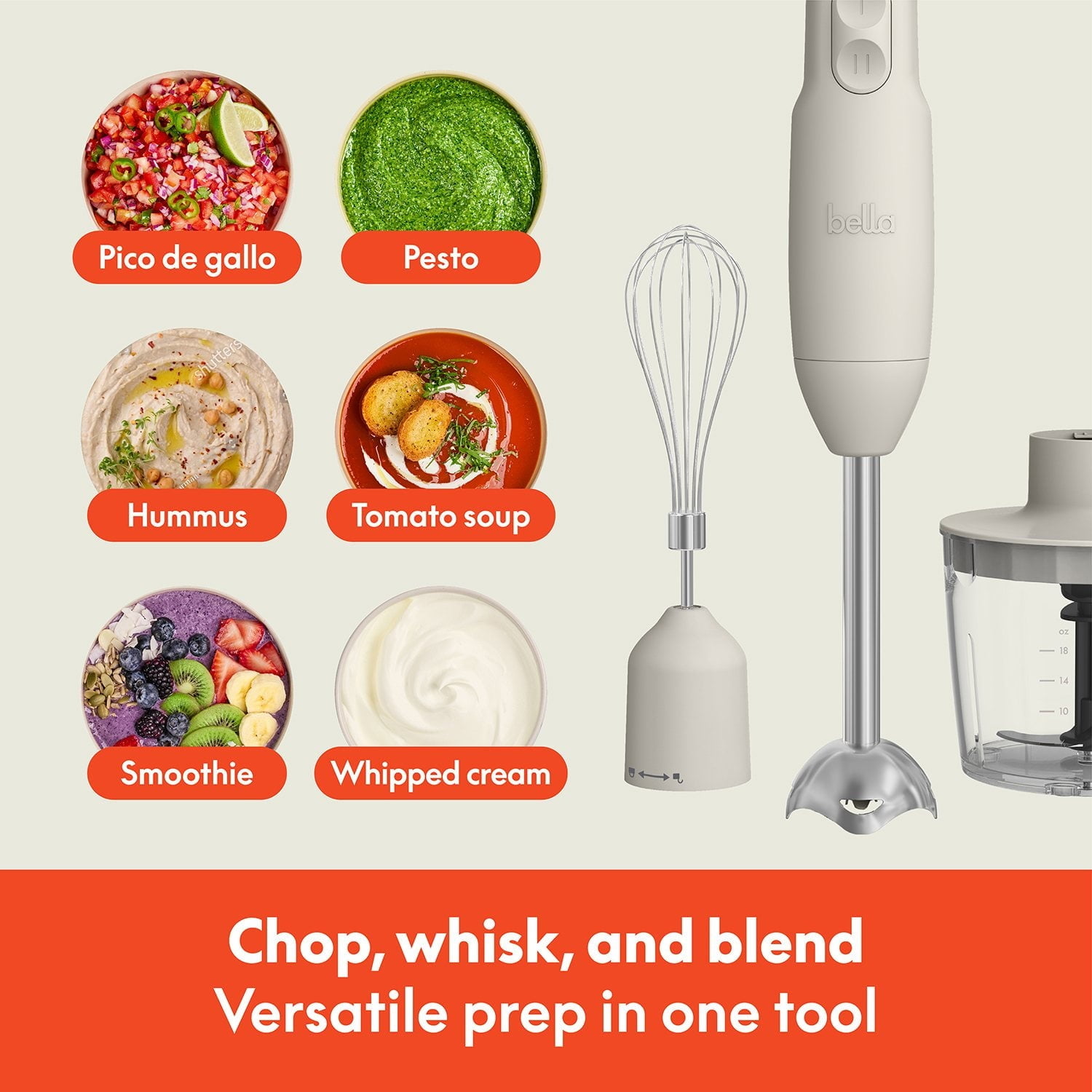 Bella Immersion Blender System (Oatmilk)