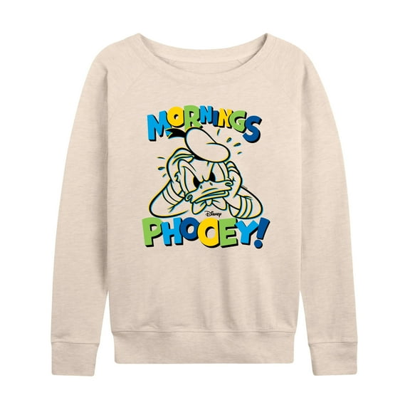Mickey & Friends - Morning Phooey - Women's Lightweight French Terry Long Sleeve Shirt