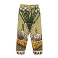 thumbnail image 3 of Lsque Vintage Garlic Bread Illustration Print Women's Pajama Pants, Lounge Pant - Comfortable Home Wear,Elastic Waistband, Stylish Design-Medium, 3 of 9