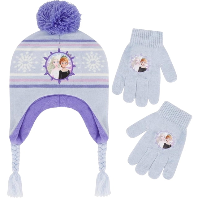 Set de Gorro y Guantes de Invierno Disney Frozen Elsa y Anna 4-7 años