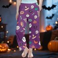 thumbnail image 2 of JAJAHO Girls Pajamas Pants Halloween Straight Leg Casual Sleepwear Long Pants For Kids 3-14Y, 2 of 4