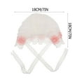 thumbnail image 3 of OULII 1Set White Cotton Newborn Lace Bonnet for Infants Foldable Sun Protection 7.1X7.1in, 3 of 8
