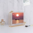 thumbnail image 3 of Hesroicy Double-Sided Photo Frame - Universal Glass, Geometric Modern Design, Horizontal and Vertical Display Options - Metal Picture Frame for Home Decor, 3 of 7
