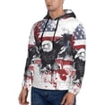 thumbnail image 3 of Haiem American Flag Eagle Art Patterned Men's Hoodie with Kangaroo Pocket - Ideal Pullover Sweatshirt for Daily Wear, Travel, and Home-Small, 3 of 7