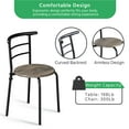 thumbnail image 5 of Yaheetech 3 Piece Modern Round Dining Table Set with Steel Legs, Drift Brown, 5 of 6