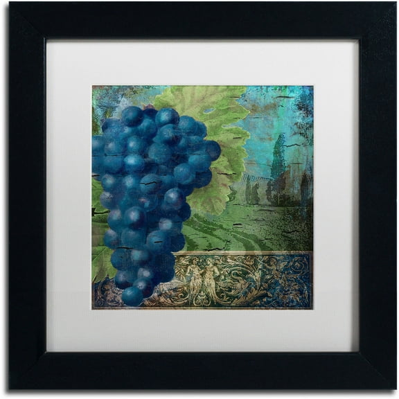 Trademark Fine Art "Vino Blu Two" Canvas Art by Color Bakery White Matte, Black Frame