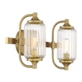 thumbnail image 4 of Holton 2-Light Bathroom Vanity Light in Warm Brass, 4 of 6