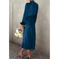 thumbnail image 4 of BTFBM Womens Mock Neck Satin Dress Spring Summer Long Sleeve Lightweight Formal Wedding Party Maxi Cocktail Dresses, 4 of 9