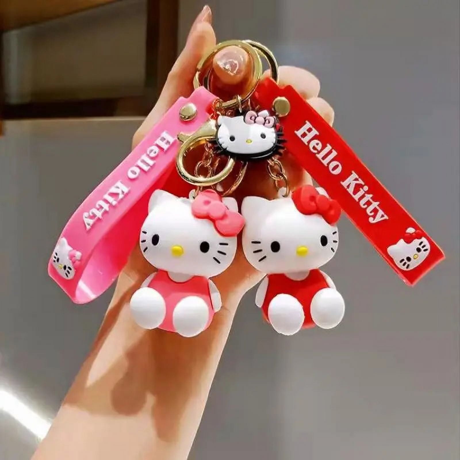 Kawaii Sanrio Hello Kitty Keychain Cartoon Doll Cute Kitty Pvc Key