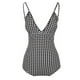 thumbnail image 2 of Traje de baño con cuello en V profundo, traje de baño con tirantes finos y cuello en V profundo para mujer, traje de baño sin espalda, salida de alta intensidad, 2 of 8