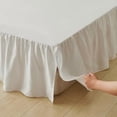 thumbnail image 2 of Bed Skirt King Size, Ruffled Bed Skirt with Split Corners, Bed Skirts 14 Inch Drop, Bed Skirting with Platform, White, 14'' King, 2 of 7