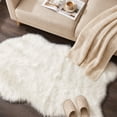 thumbnail image 3 of Faux Fur Rug, YEERSWAG 2x3 ft Fluffy Sheepskin Rug for Bedroom Living Room Nursery, Machine Washable Plush Carpet, 3 of 10