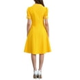 thumbnail image 3 of INSPIRE CHIC Vintage Midi Dress for Women's 2024 Work Peter Pan Collar Dresses L Yellow, 3 of 6