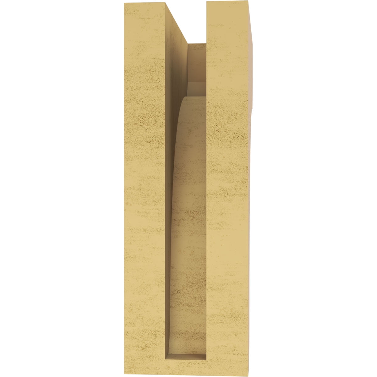 3"W x 6"D x 9"H Classic Legacy Rough Cedar Woodgrain TimberThane Corbel, Primed Tan