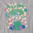 thumbnail image 2 of Rick and Morty Falling Portals Women's T Shirt, Athletic Heather, Large, 2 of 6