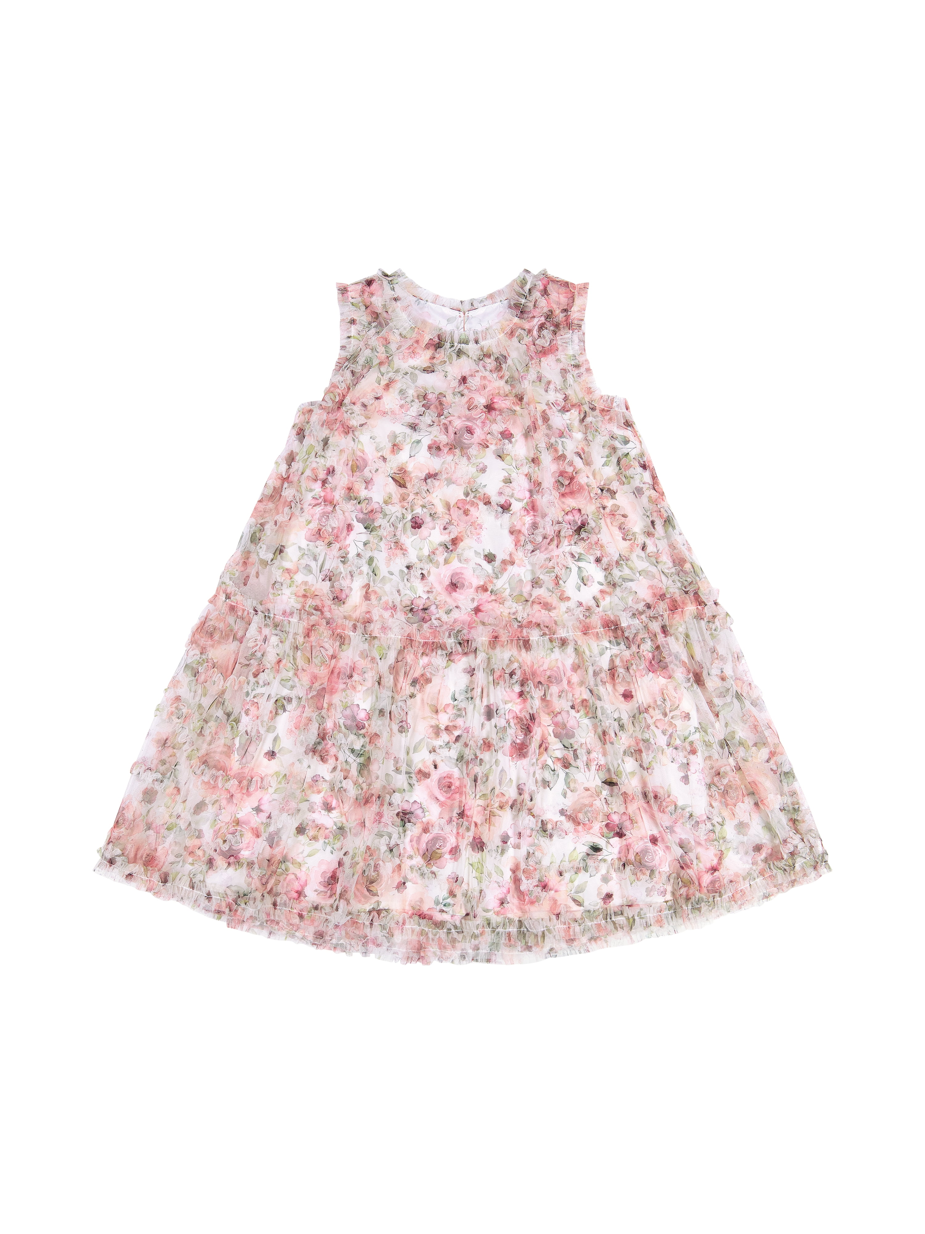 Kensie Girl Sleeveless Printed Ruffle Shift Dress, Sizes 4-16