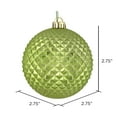 thumbnail image 2 of Vickerman 2.75" Celadon Durian Glitter Ball Ornament, 12 per Bag, 2 of 3