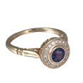 thumbnail image 3 of Zircon Ring for Women Double Layer Diamond Design Gold Plated Copper Ring Size 6 7 8 9 10 Elegant Classic Look, 3 of 3