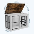 thumbnail image 2 of White Pet Home, Heavy Duty Furniture Dog Crate, End Table with Lockable Doors and Removable Bowls for Small Dogs ,39.76" x 23.62" x 28.35", 2 of 9