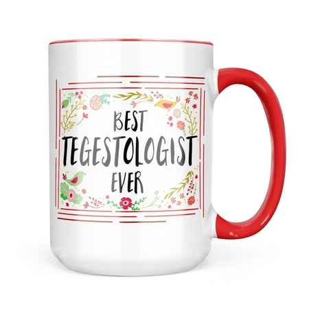 

Neonblond Happy Floral Border Tegestologist Mug gift for Coffee Tea lovers