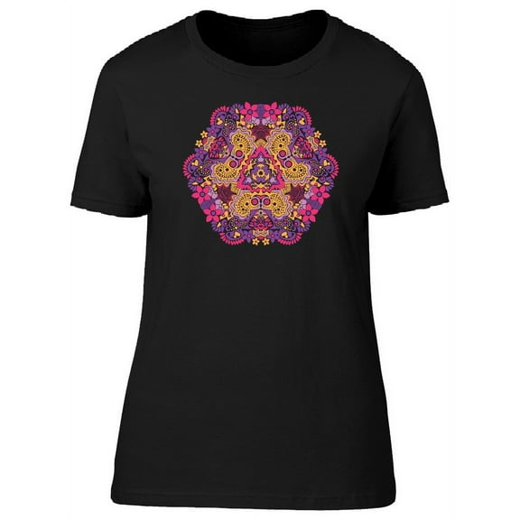 Kaleidoscopic Pink Ornament T-Shirt Women -Image by Shutterstock, Female XX-Large