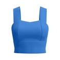 thumbnail image 2 of ZenCart Women's Square Neck Sports Bra Padded Workout Crop Tank Top with Built-in Bra for Yoga Gym Fitness Running, 2 of 7