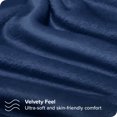 thumbnail image 2 of Bare Home Microplush Fleece Sheet Set - Ultra Soft - Deep Pocket - Twin, Dark Blue, 2 of 7