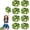 Black+Green, variant on EONQY 8 Pcs Cheerleading Pom Poms with Baton Handle Cheering Squad Hand Flower for Adults Team Spirit Sports Game Dancing Party