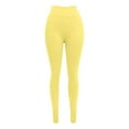 thumbnail image 4 of Arlun Womens Workout Seamless Scrunch Lifting High Waisted Gym Yoga Leggings Soft Lightweight Comfy Running Fitness Pants Fashion Solid Color Casual Tights Yellow XS, 4 of 5