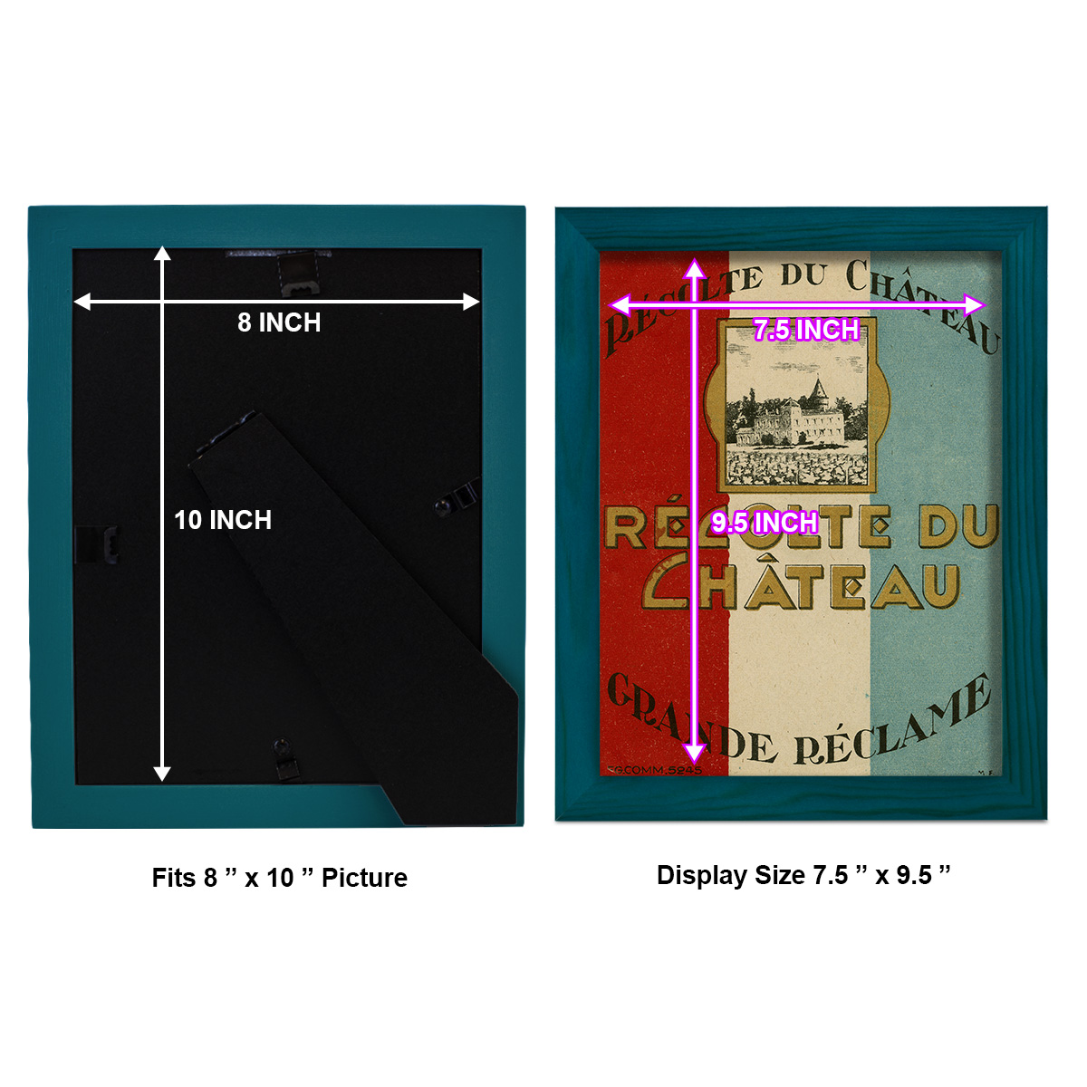 Recolte Du Chateau -Framed Print w/glass-Ocean Blue