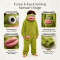 thumbnail image 4 of Big mouth monster onesie, Silly Onesie Adults Cozy Home Loungewear, With Comb Funny Cozy Hooded Plush One Piece Loungwear, 4 of 5